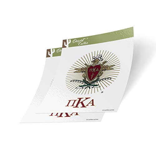 Car Tablet Pi Kappa Alpha Sticker of Letters & Crest for Outside Glass 